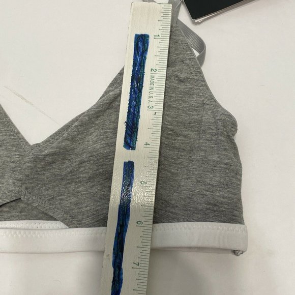 NWT H&M Bra sz 6 White/Gray Wireless Unlined Adjustable Straps Pullover - Picture 7 of 8